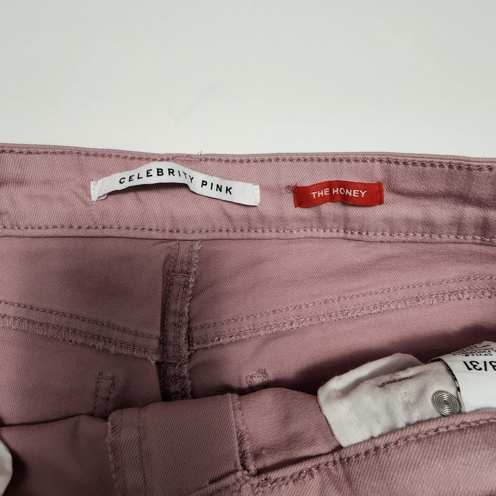 Celebrity Pink Honey mauve midrise cuffed denim shorts size 13 - Picture 3 of 8